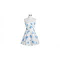 White Floral Mini Dress Strapless Princess Fairy