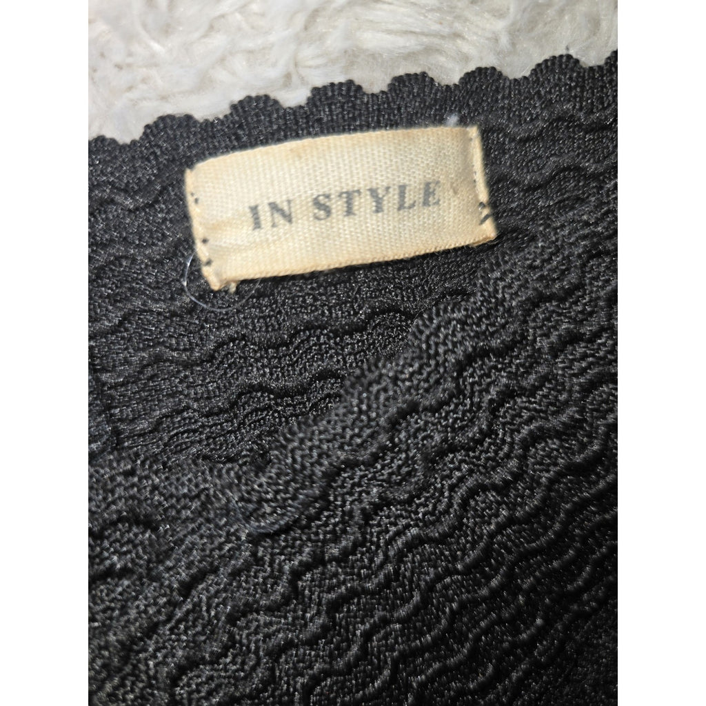 In Style Black Strapless Sweetheart Lace Fit & Flare Short Dress, Size S