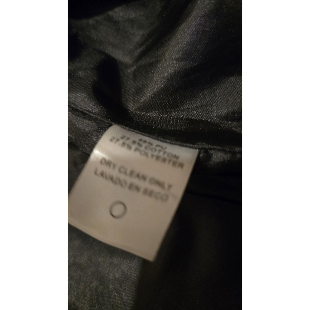 Y2k Fashion Nova Black Faux Leather Moto Biker Jacket – Women's Size S
