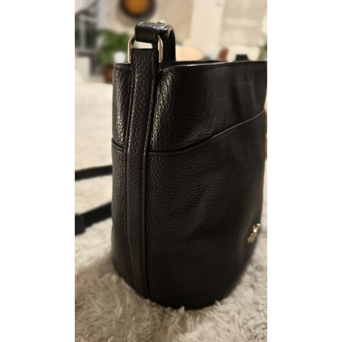 Kate Spade New York Leila Small Leather Black Bucket Bag
