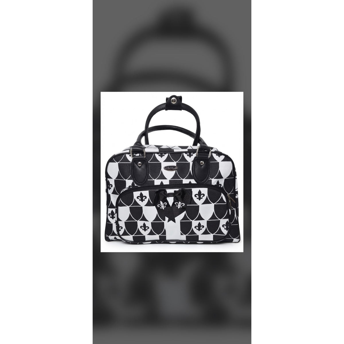 Vintage Y2K J.Carole Fleur-de-Lis Travel Bag Duffel Weekender