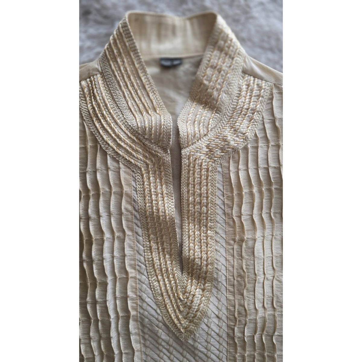 Vintage Y2K Men's Raw Silk Style Kurta Set – 2 Piece
