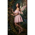Vintage Y2K Blush Pink Floral Organza Mini Dress Sheer