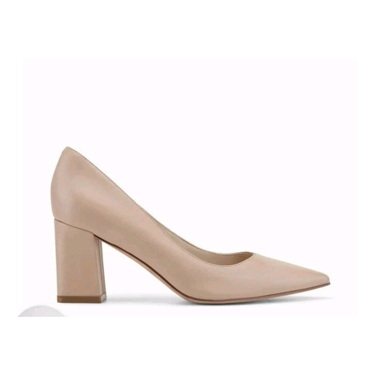 Marc Fisher LTD Zala Nude Patent/Leather Pointed Toe Block Heel Pumps Size 10M