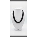 Stunning Vintage Multi-Strand Jet Black Bugle Bead Necklace
