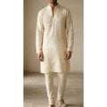 Vintage Y2K Men's Raw Silk Style Kurta Set – 2 Piece