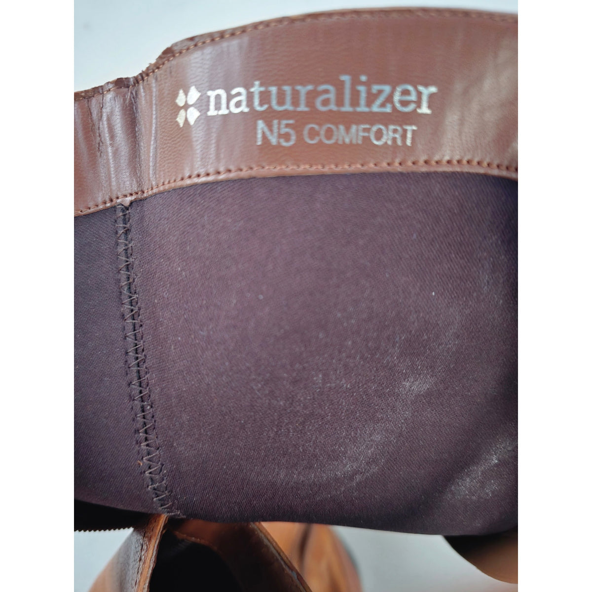 Naturalizer Johanna Brown Leather Wide Calf Riding Boots - Women's Size 9.5