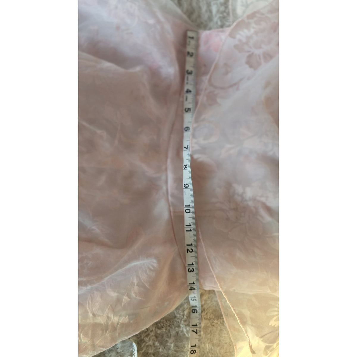 Vintage Y2K Blush Pink Floral Organza Mini Dress Sheer