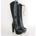Castamere Womens High Heel Platform Lace Up Boots Goth Y2k Style