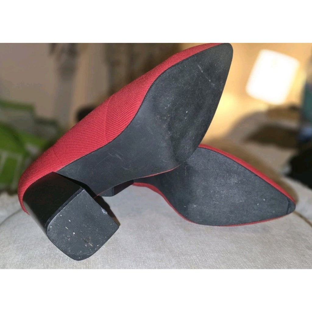 CHIC Abound Crimson Red Stretch Knit Sock Ankle Boots!