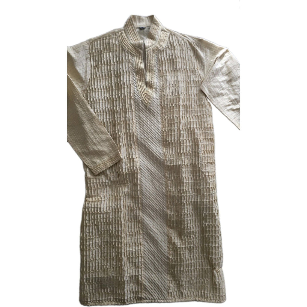 Vintage Y2K Men's Raw Silk Style Kurta Set – 2 Piece