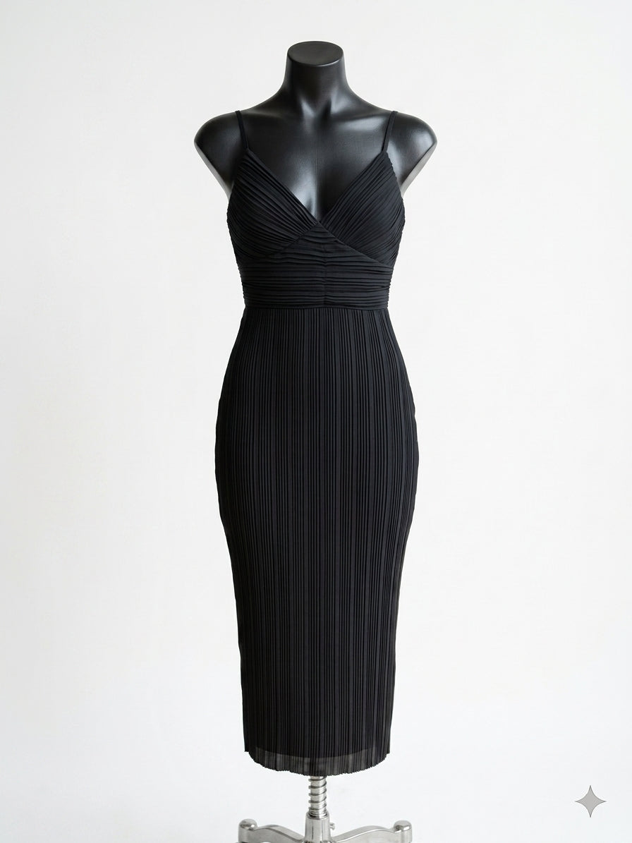 Black Midi Dress Banana Republic